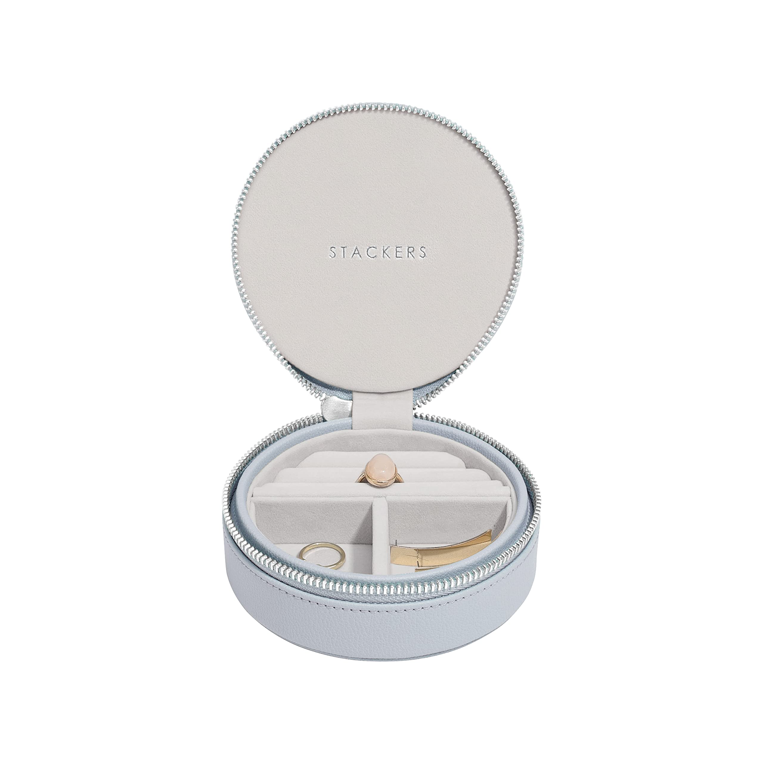 Stackers Lavender Round Travel Jewellery Box