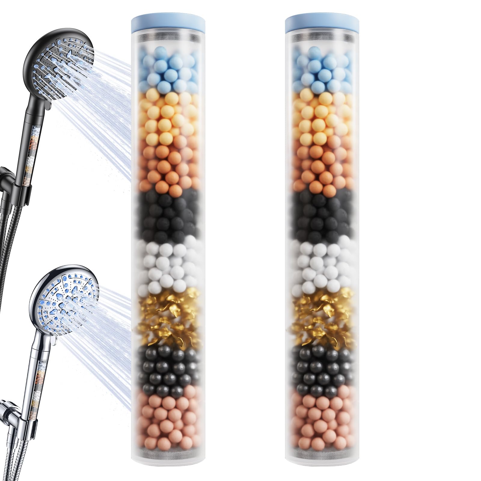 Veken 2Pack Replacement Filter for Handheld Shower Head, 10Stage