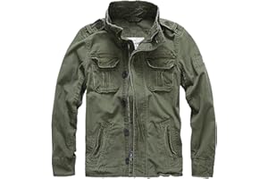 Letuwj Jacket men's jacket military jacket casual camouflage workwear denim