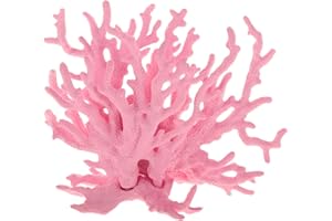 CAPASTEC Colorful Coral Reef Decor, Mini Faux Coral Decor for Aquarium Decorations,6.3x5.31inch (Pink)