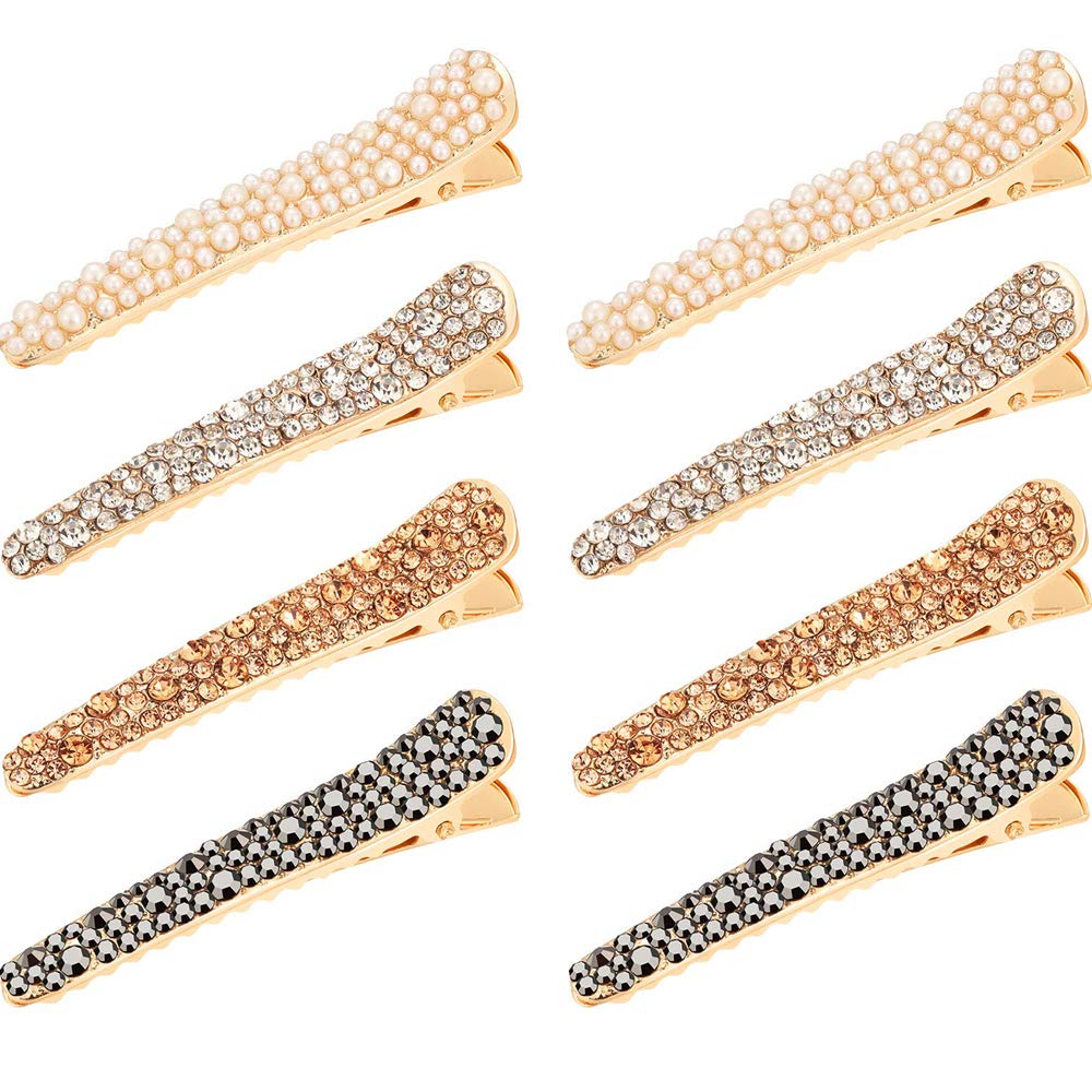 8Pcs Hair Clips Rhinestone Alligator Hair Clips for Women Girls Hair Accessories