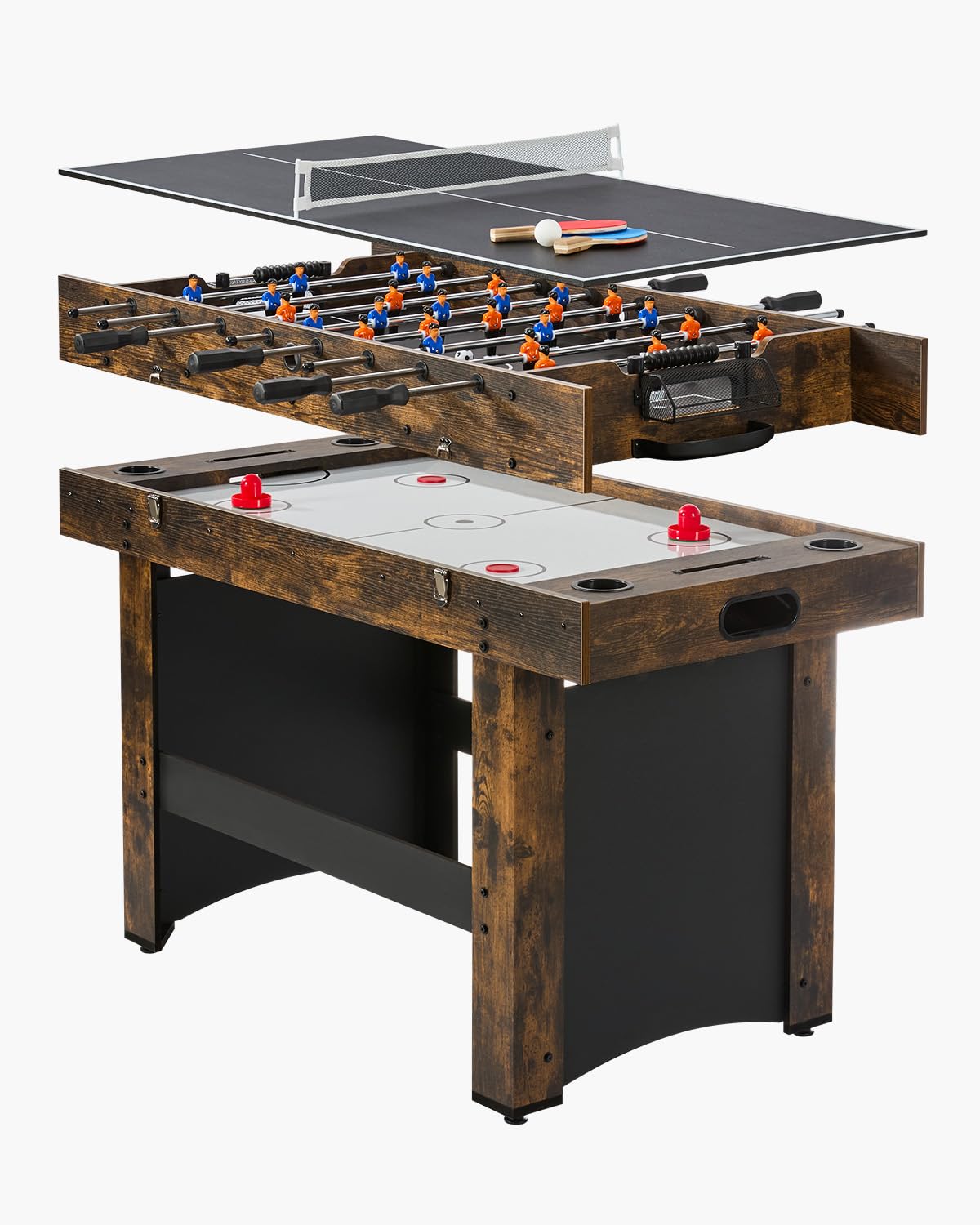 Photo 1 of ***PARTS ONLY***VEVOR 3-in-1 Combo Game Table Set, 54" Air Hockey Table, Multi Combination Table with Air Hockey, Ping Pong, Foosball, Pushers & Pucks, Air Powered Arcade Hockey Table for Family Game Room Office
