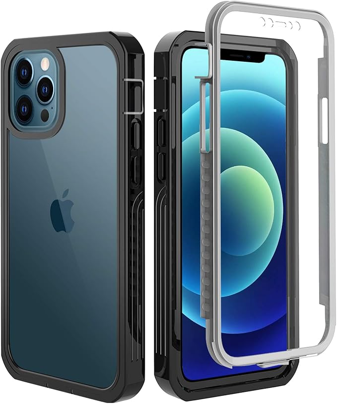 Besinpo For Iphone 12 Pro Max Case 6 7 Inch Built In Screen Protector Full Body Protective Shockproof Clear Back Cover Wireless Charging Anti Scratch Slim Case For Iphone 12 Pro Max Amazon Co Uk Electronics