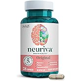 NEURIVA Original Brain Supplements - 28 Count Capsules | Brain Supplements for Memory and Focus, Phosphatidylserine, Neurofactor, Decaffeinated Nootropic, Clinically Tested