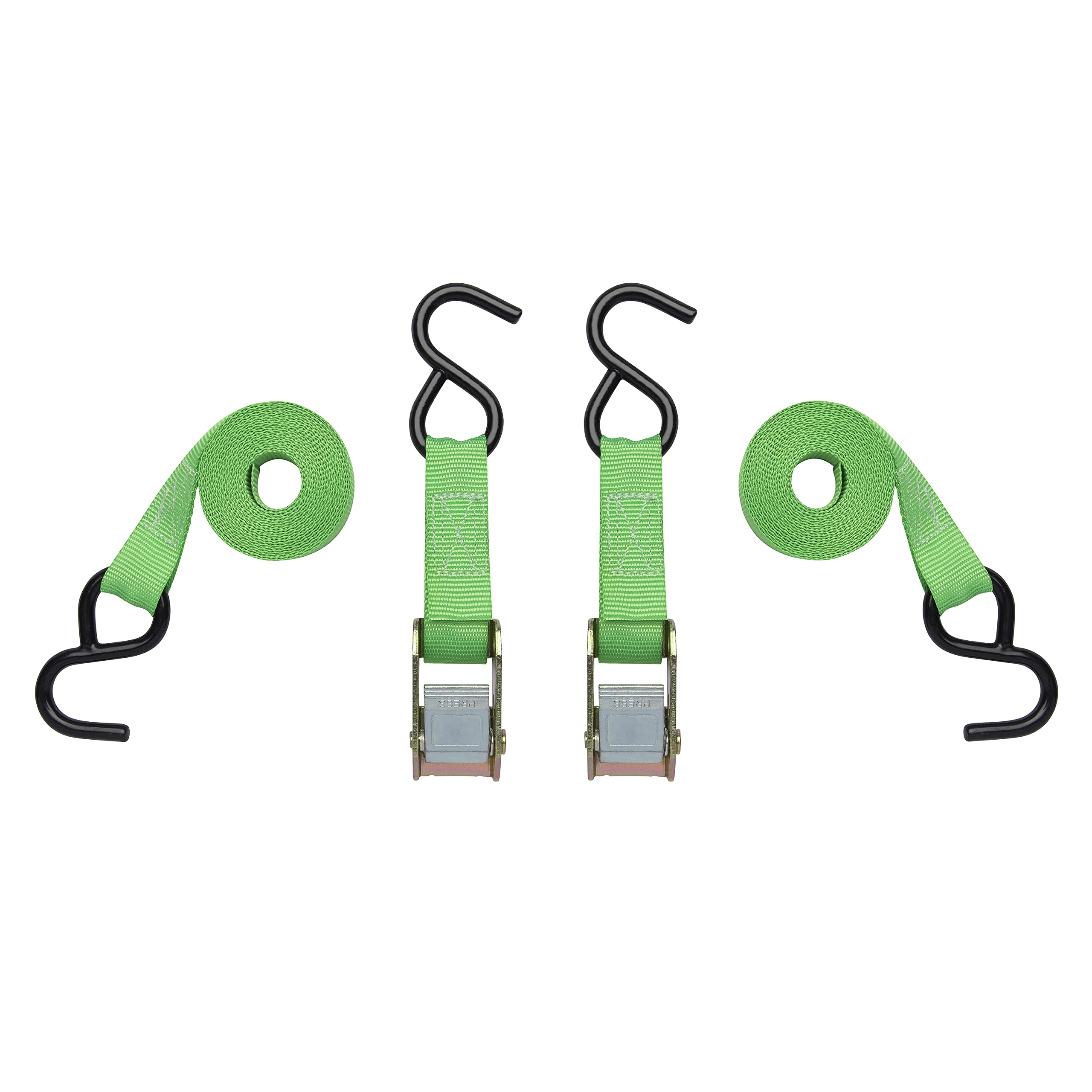 SmartStraps 6’ Cambuckle Tie Down, 2 Pack — Standard Duty Tie-Down Ratchet Straps — 1,200lb Break Strength, 400lb Safe Work Load — Ideal for Tying Down Dirt Bikes, ATVs and Mowers