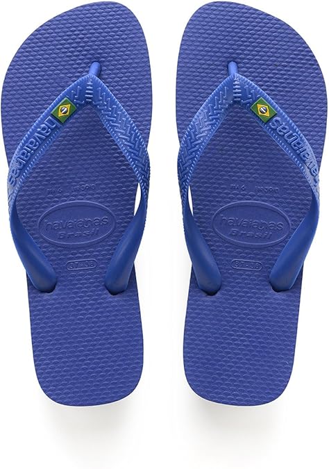 havaianas blue flip flops