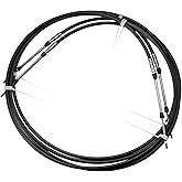 Motoforti 2pcs 10ft 3 Meter 118" Marine Type 3300 / 33C Throttle Shift Remote Control Box Cable for Yamaha Outboard Engine Boat Motor Steering System Black
