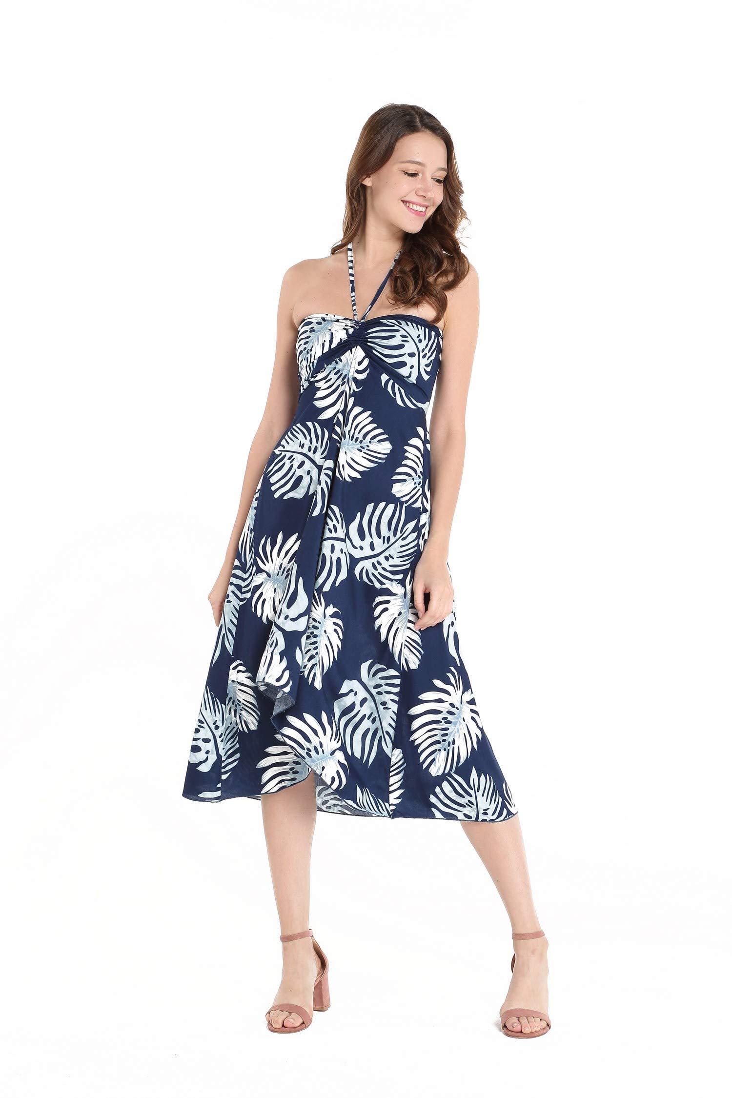 Women's Hawaiian Butterfly Luau Dress in White Bridal