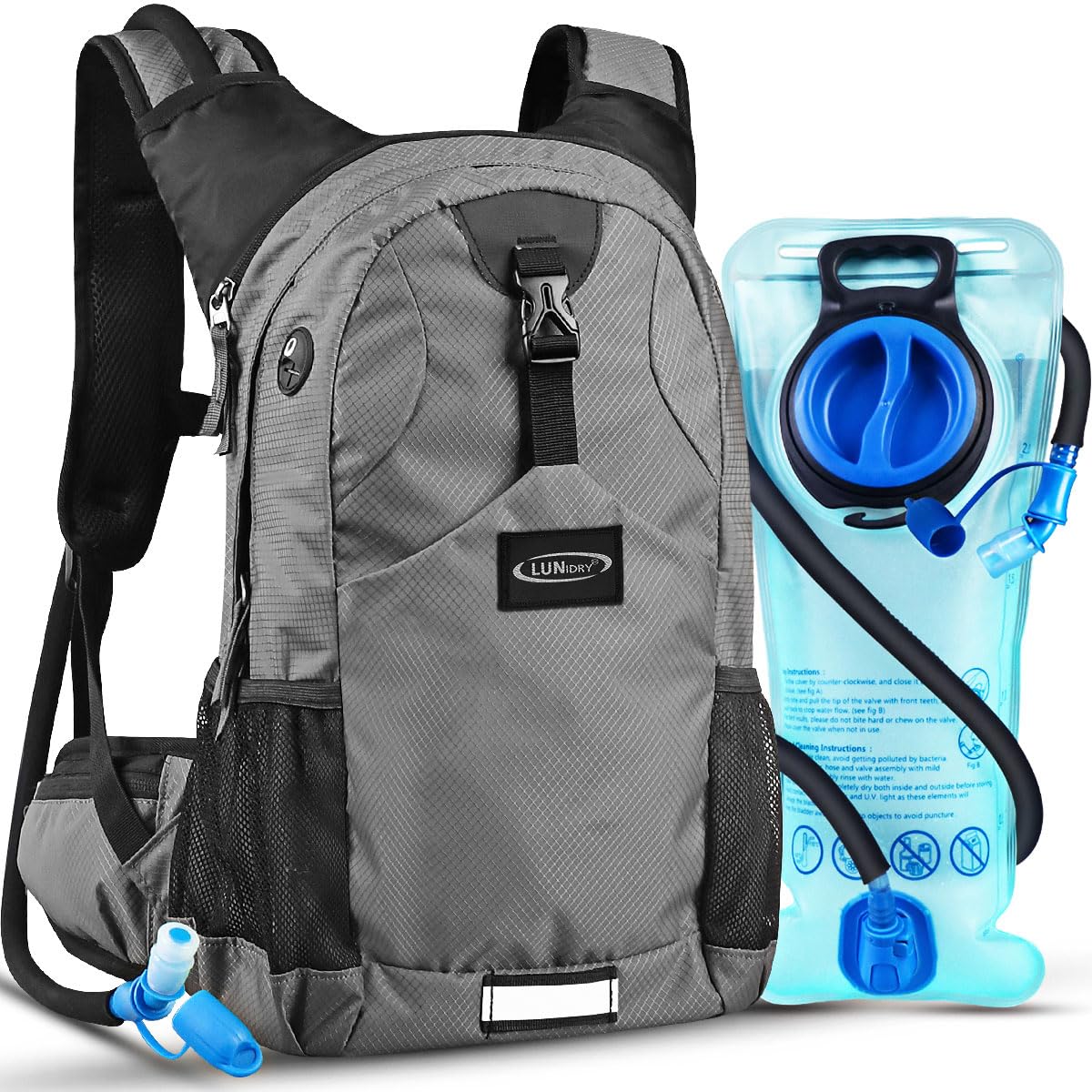 Lunidry Hydration Pack Thermal Insulated Hydration Backpack with 2L BPA Free Leak-Proof Water Bladder, Daypack Perfect for Running, Cycling, Hiking, Climbing-Keep Liquids Cool for Up to 4 Hours