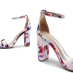 DREAM PAIRS Womens Hi-Chunk High Heel Pump Sandal