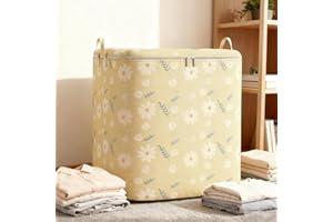 Large Storage Bag Clothes Organizer Handles Closet Quilt Blanket Packing Travel Moving Organizer Foldable Clothing Tote