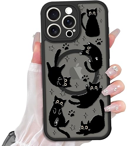 Custodia IPhone 15 Starnight – Simpatico Gatto Van Gogh, Design Antiscivolo E Antiurto, Per Ragazze E Ragazzi