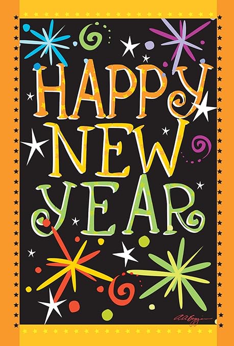 Personalized happy new year garden flag Amazon.com : Toland Home Garden Happy New Year 12.5 x 18 Inch Decorative Firework Celebration