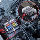 KAOLALI Fuse Box 6/12 Way with LED Indicator Damp-Proof Cover 12V Boat view 7
