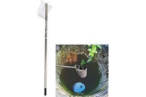 Telescopic Water Sampler Dipper Long, Stainless Steel Sampling Ladle with 500/1000ml Pendulum Beaker, Liquid Sample Cup Testi