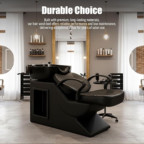 Shampoo Unit Salon Shampoo Bowl And Chair Combo BarberPub Shampoo