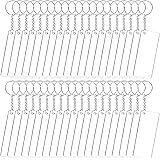 Duufin 120 Pieces Acrylic Keychain Blanks Set Including 40 Pieces Acrylic Clear Keychain Blanks (Rectangle, 3 x 7cm) 40 Piece