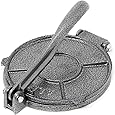 Alpha Living Tortilla Press and Pataconera 7.5 Inch Cast Iron Heavy Gauge Flour Corn Press 50421