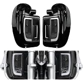 HCmotorku Lower Fairings with LED Signals Fit for Harley Touring 2014-2024 | Vivid Black, Vented Design, Glove Boxes, Fits Street Glide FLHX, Road Glide FLTR, Electra Glide FLHT and Ultra Limited Models