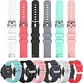 E ECSEM 6-Pack Compatible for KEEPONFIT K35 Watch Bands, Soft Silicone Replacement Straps Adjustable Sport Wristbands for KEEPONFIT K35 Smartwatch Bands for Women&Men
