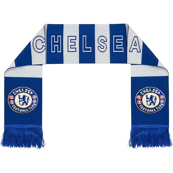 Amazon.com: Chelsea FC Official Soccer Jacquard Bar Scarf (One