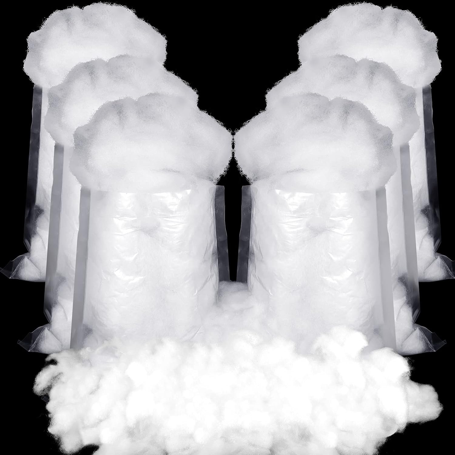 Artificial Snow - Riakrum Christmas Fake Snow Decor Artificial Snow Fluffy Fiber Stuffing Snow Covering Fake White Snow for for Christmas Tree Home and Party Decorations (Plain Style, 180 g)