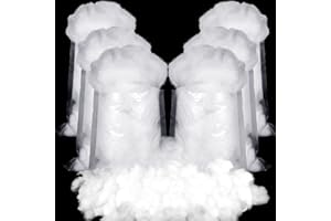 Riakrum Fake Snow Decor Artificial Fluffy Fiber Stuffing Fake White Snow for Tree Covering Home and Party Decorations(480 G)