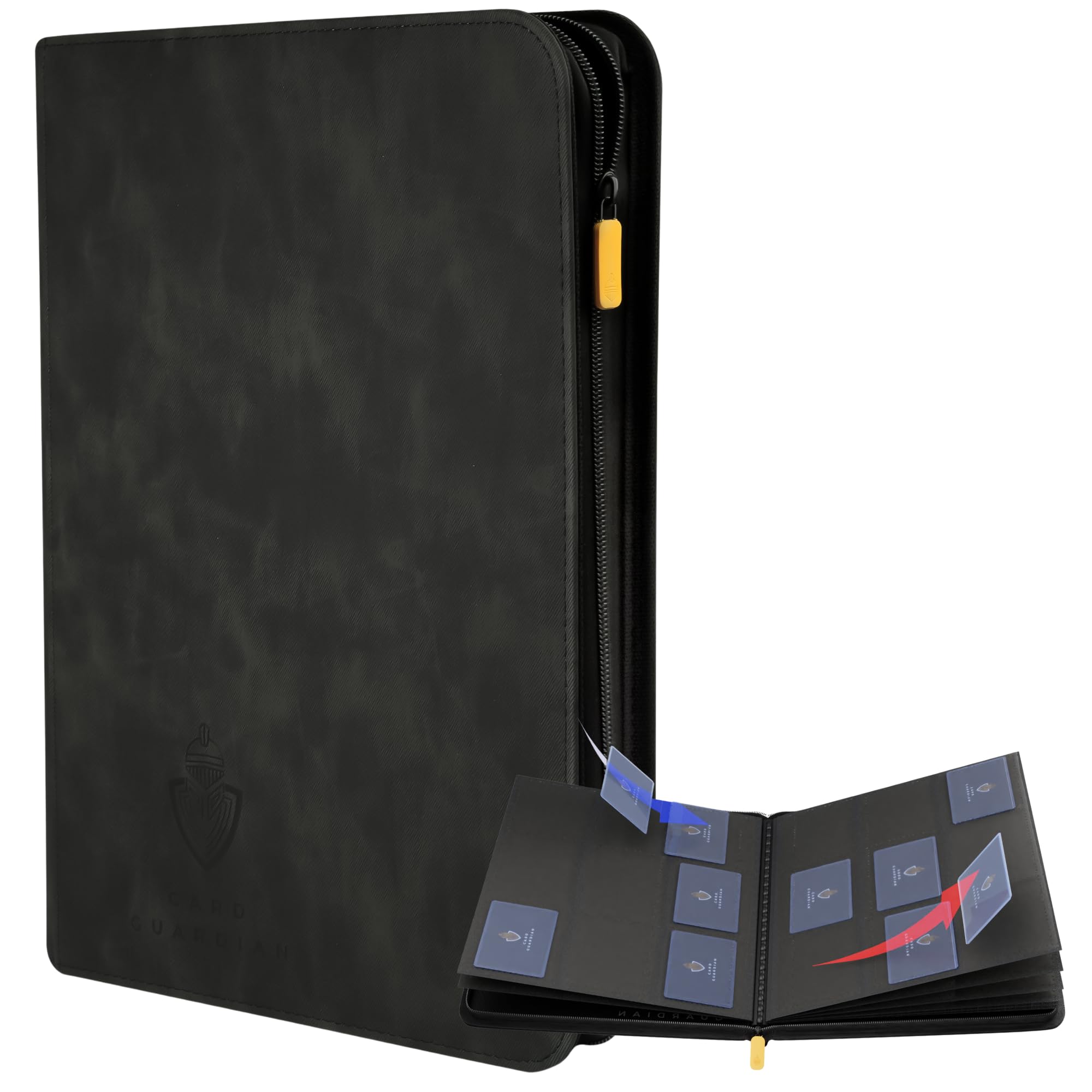 Card Guardian - 9 Pocket Premium Binder with Zipper for 504 Cards - Side Loading Pockets for Trading Card Games TCG — image 1