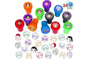BIGIRL 24Pcs Demon Hunters Themed Stampers, Kpop Birthday Party Supplies, Goody Bag Treat Bag Stuff for Demon Hunters Birthday Party Gifts