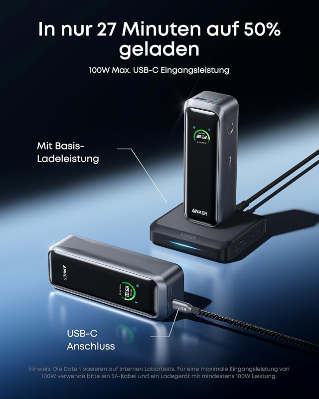 Prime Powerbank, 20100mAh 220W Max, 3 Ports, bidirektionales Laden