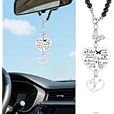 To My Sister Gift Car Rear View Mirror Hanging Accessories Friendship Present from Sister BFF Car Charm Home Decor Pendant Long Distance Relationship Gifts for Sisters New Driver Gift