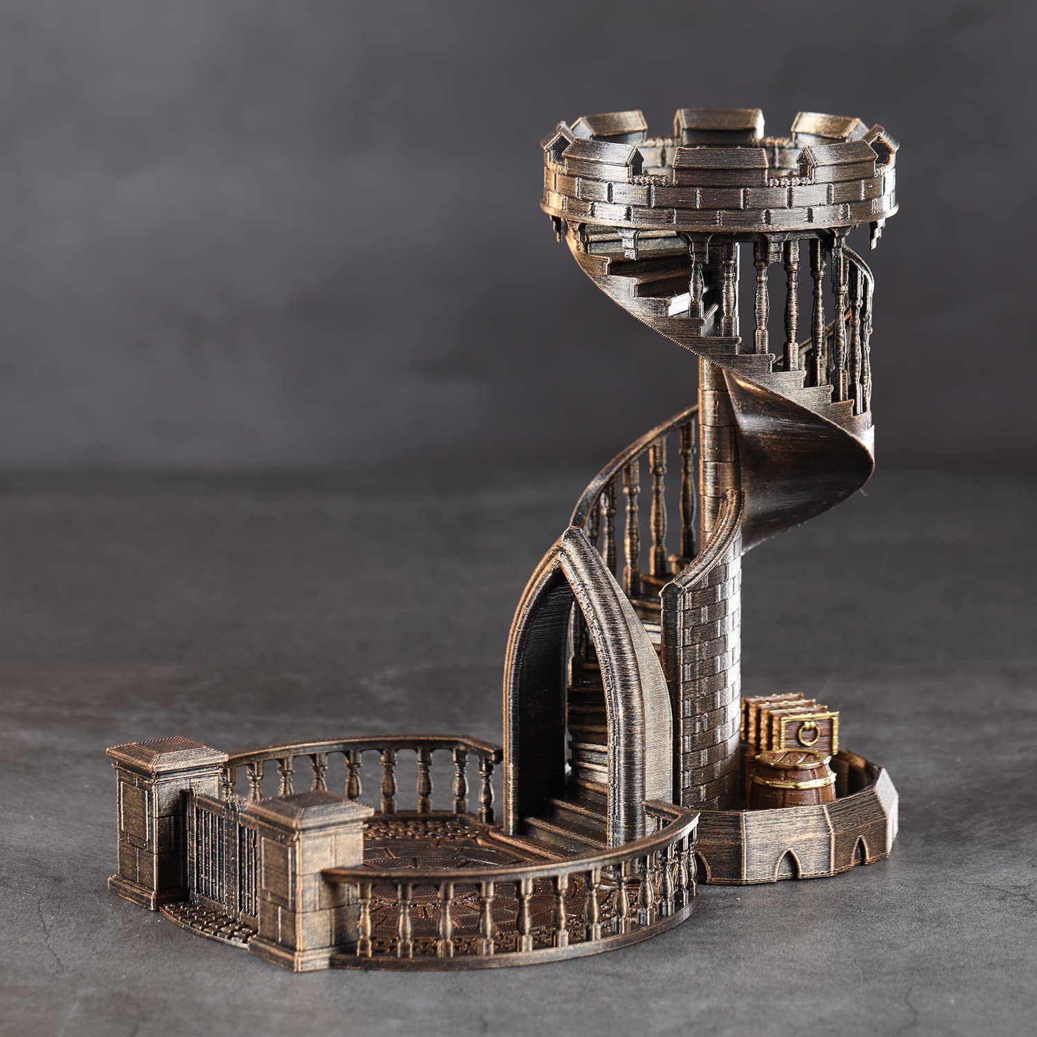 AUSPDICE Dice Rolling Tower and Tray Retro Castle