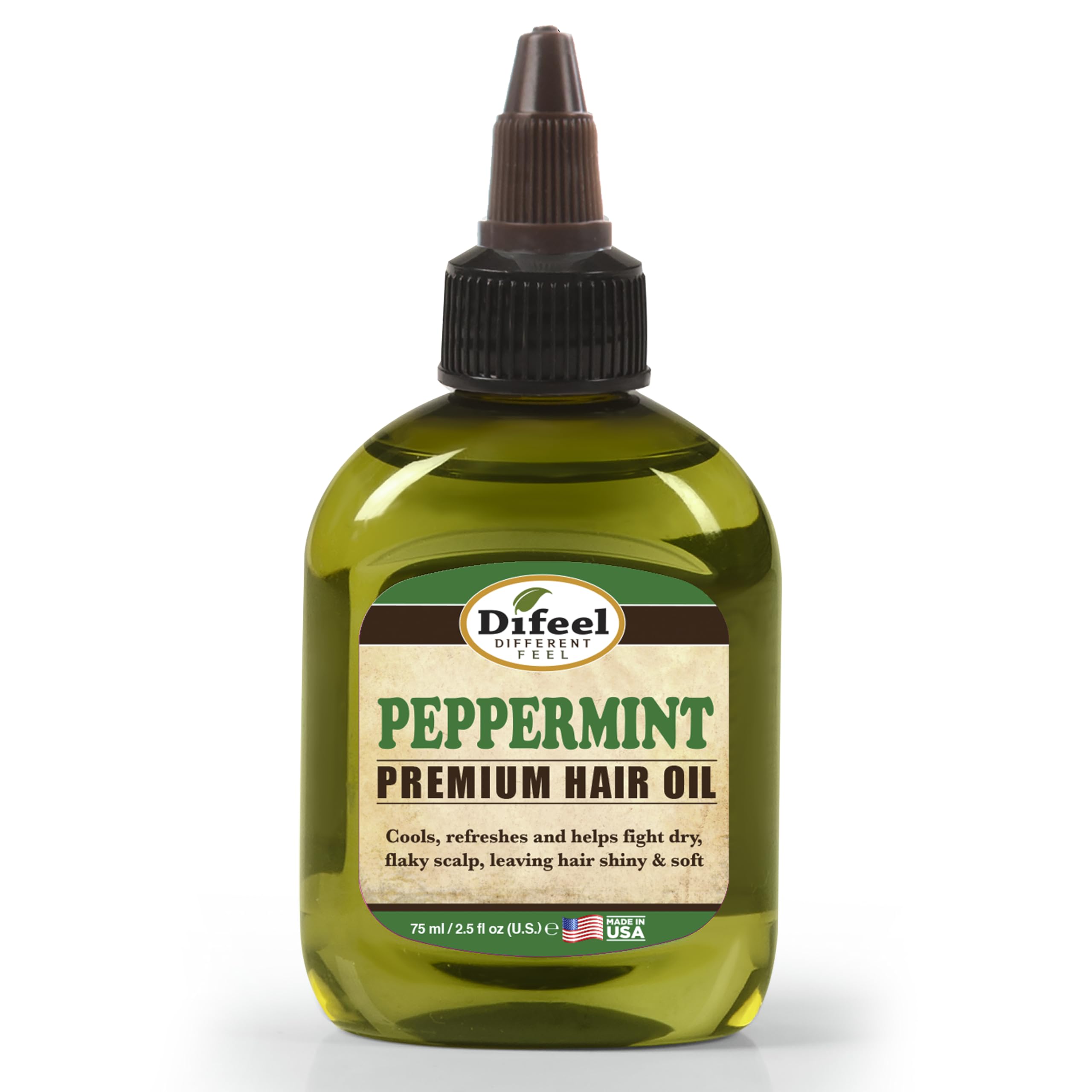 Difeel Premium Natural Hair Care Oil, Peppermint 75 ml