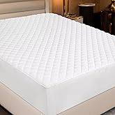 Royale Linens Queen Size Mattress Topper - Soft Quilted Mattress Protector - Fitted Deep Pocket Fits Up to 16 Inch - Elastic Fitted Bed Cover - Machine Washable Bed Protector (60x80 Inches)