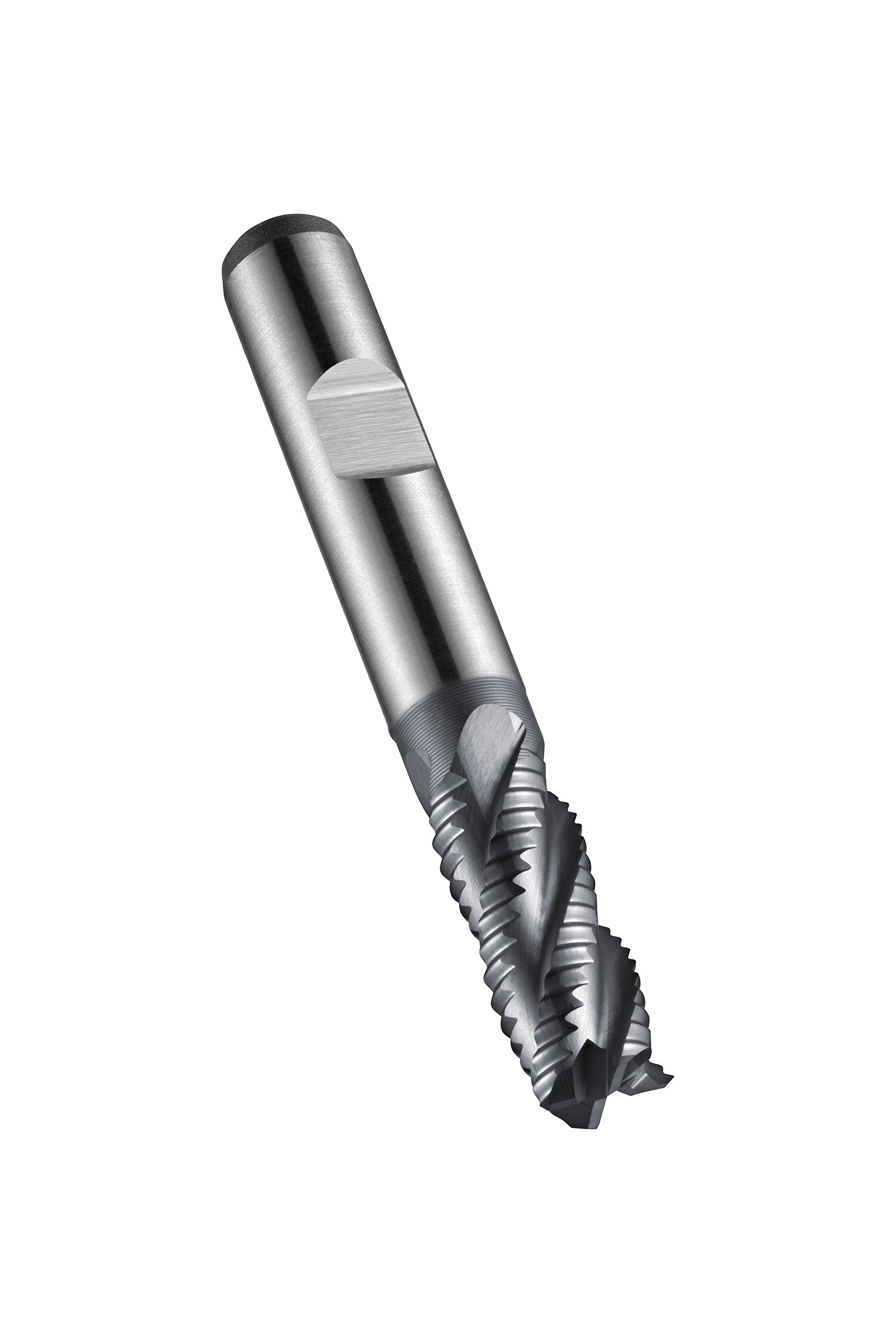 Dormer C90825.0 Series C908 HSS-E-PM 4 Flute Roughing End Mill/Milling Cutter, Alcrona coating, DIN 1835B Shank, 25.00 mm Cutting Diameter