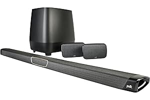 Polk Audio MagniFi Max SR Home Theater Surround Sound Bar Works with 4K & HD TVs, HDMI, Optical Cables, Wireless Subwoofer & 