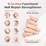 Modelones 8 in 1 Ridge Filler Nail Strengthener Base Coat 15ml Clear view 3