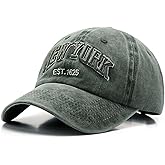 New York Hat Washed Distressed Baseball Cap Sun Hat