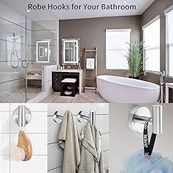 Kruodop Towel Hooks for Bathroom,2 Packs Wall Mount
