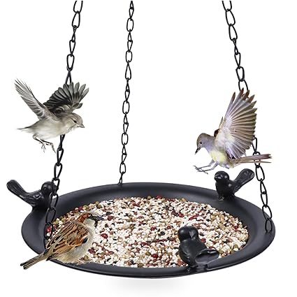Kimdio Bird Feeder Hanging Tray Amazon In Garden Outdoors