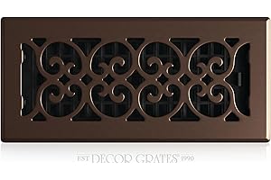 Decor Grates SPH410-RB Floor Register, 4x10, Rubbed Bronze Finish