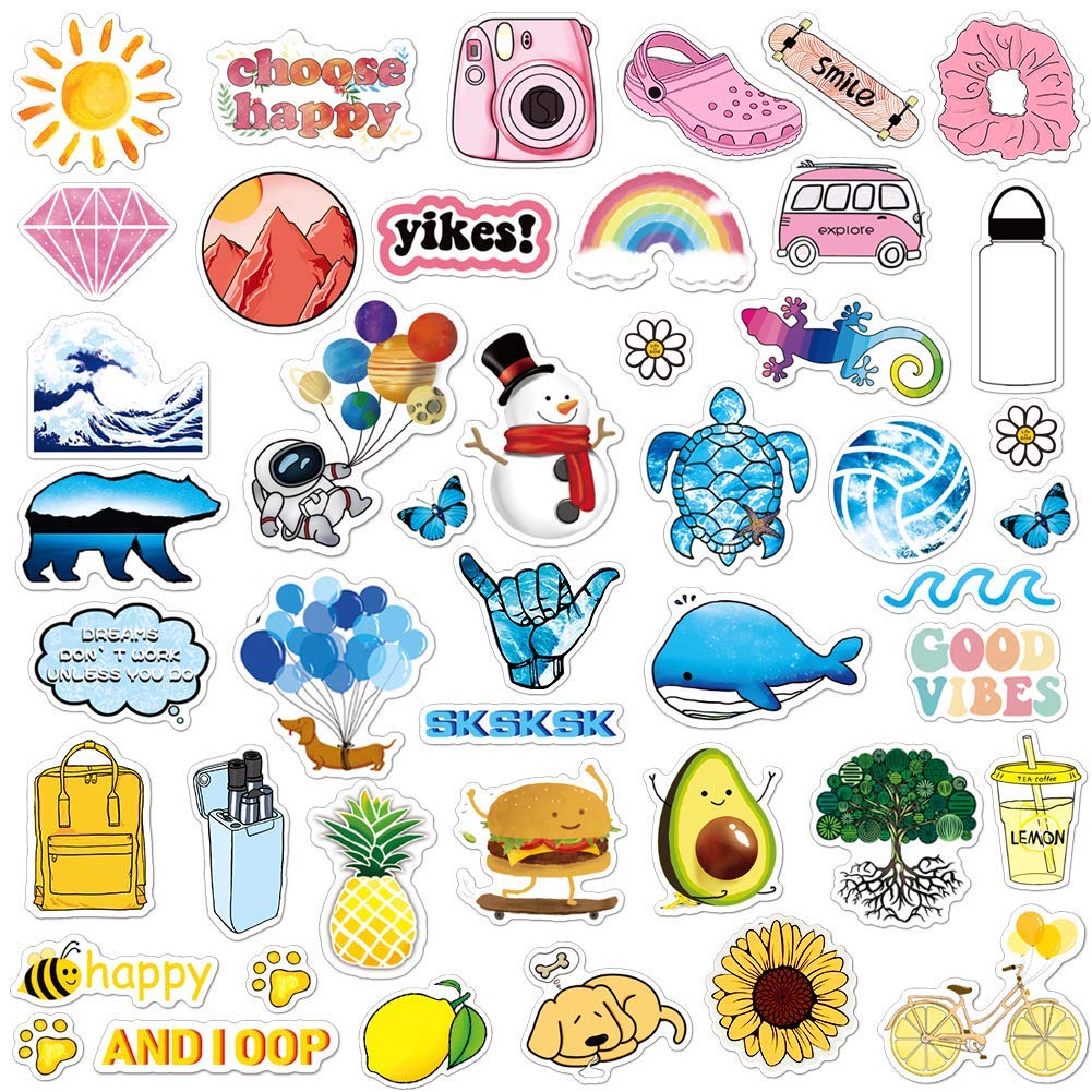 Anerza Vsco Stickers For Hydro Flask Vinyl Waterproof Water Bottle Stickers For Hydroflasks Laptop Computer Skateboard Cute Aesthetic Stickers For Kids Teen Girl Gifts Vsco Girl Stuff 45pcs Buy Online In Lebanon At - vsco girl roblox