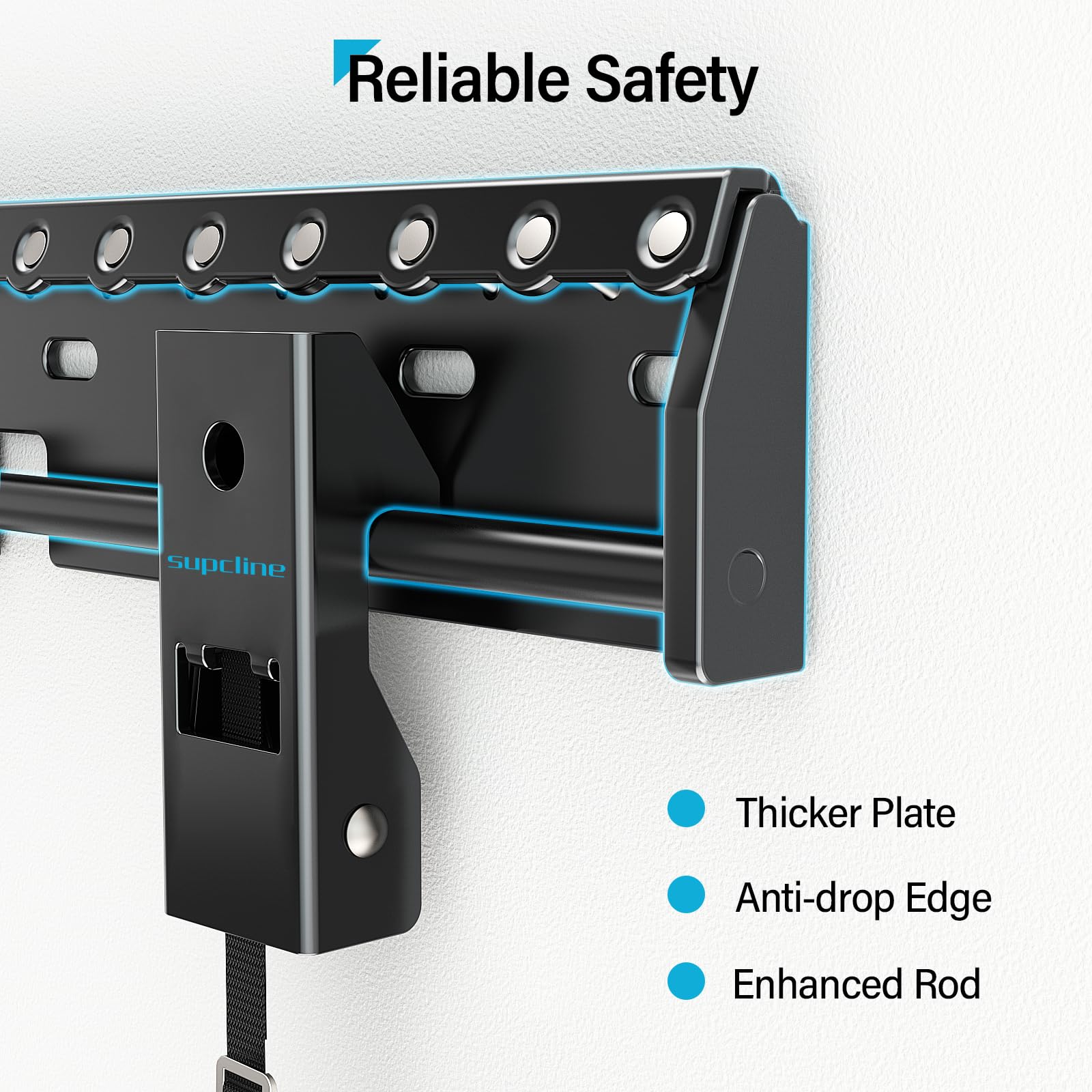 No Stud TV Wall Mount for 26-65 Inch TV up to 154 lbs, No Drill & Non Damage Drywall Studless TV Mount, Max VESA 400x400mm, Dry Wall Flat Screen Easy Install Wall Mount tv Bracket