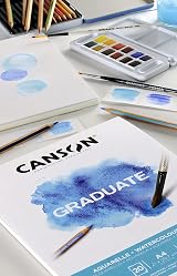 Canson Graduate Watercolour 250gsm A3 Pad 20 Sheets Cold Pressed view 3
