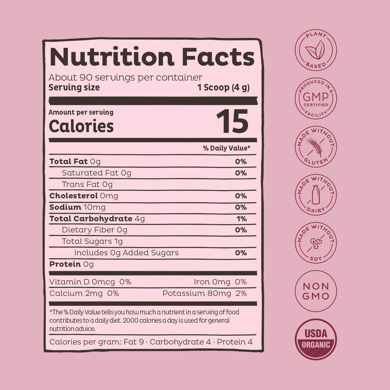 KOS Organic Beet Root Powder - USDA Certified, Non-GMO, Gluten & Soy Free - 90 Servings