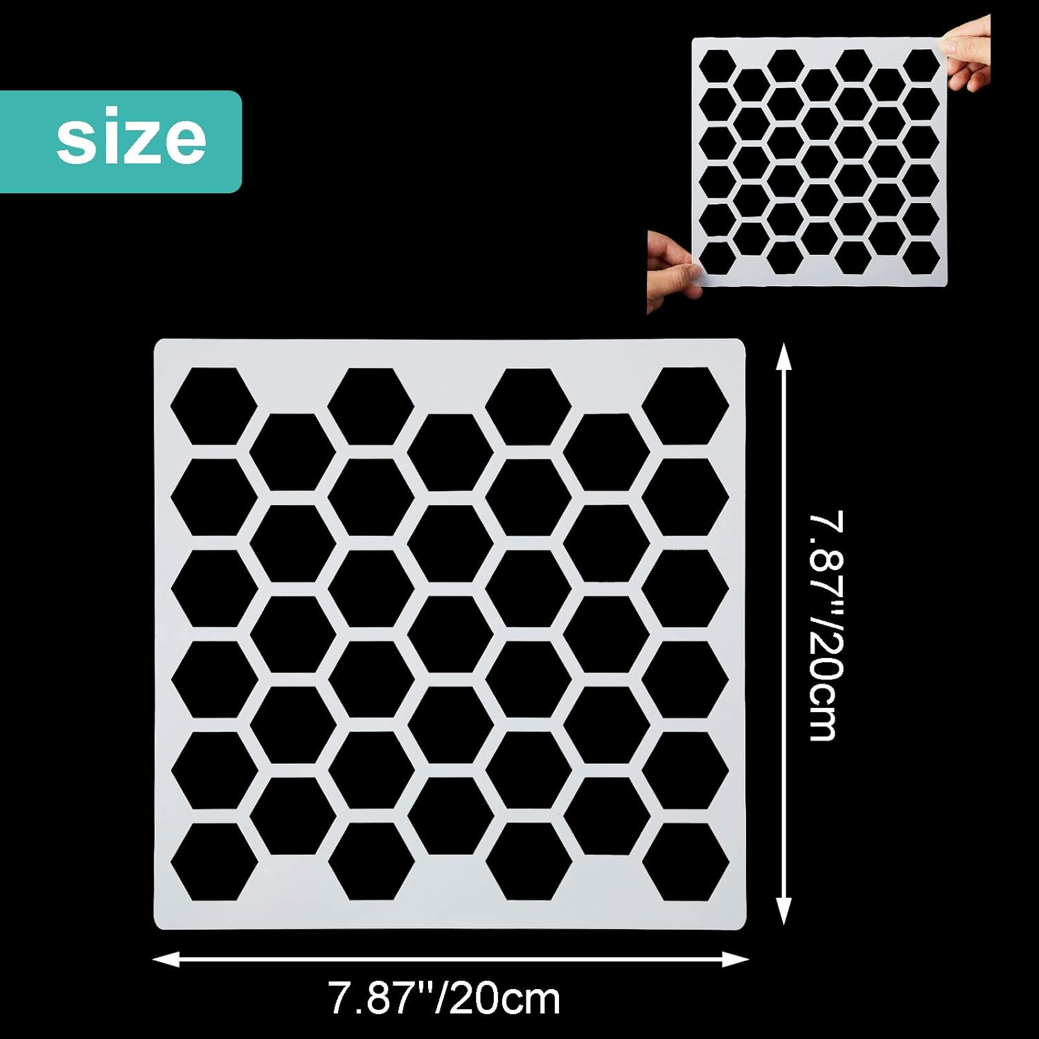 12 Sets Geometric Honeycomb Stencils Art Painting Templates Stencils for Scrapbooking Drawing Tracing DIY Furniture Wall Floor Decor, 7.87 x 7.87 Inch : Kitchen & Dining