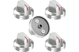 AMI PARTS DG94-03500A/Z Fit for Samsung Gas Stove Knob Replacement (5PCK) and DG94-04167 DG94-03500U Gas Stove Knobs-Models NX60T8111SS NX60T8311SS NX60T8711SS for Samsung Oven Stove knobs