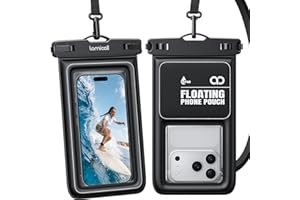Lamicall IP68 Floating Waterproof Phone Pouch - 2 Pack Anti-Pop Lock System Waterproof Phone Case, Ultra-Clear Photography Dr