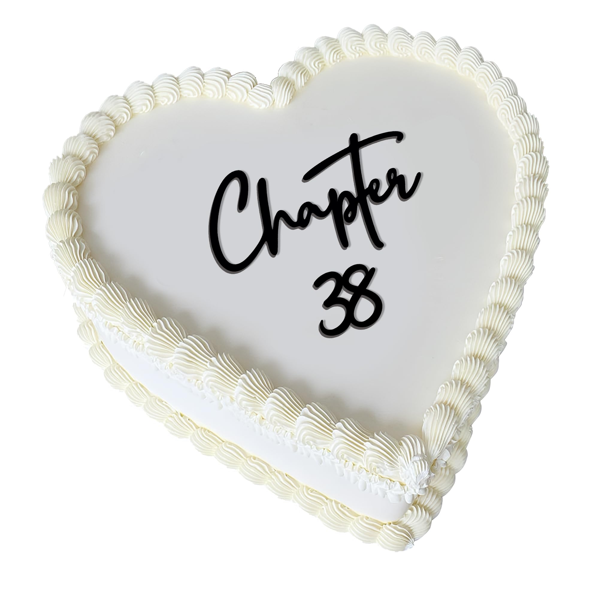 Chapter 38 Cake Topper – Acrylic 38th Birthday Cake Decoration for men & women, Happy 38 Cake Topper for Party, Modern Coming of Age Birthday Decor (Chapter 38)