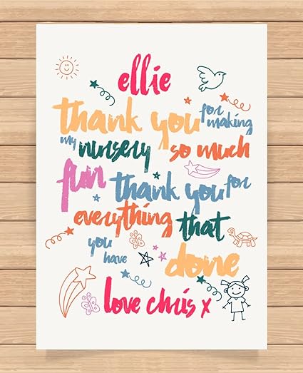 personalised gifts for nursery teachers